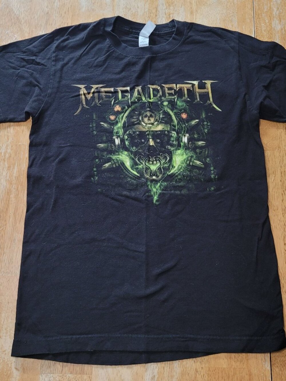 Small Vintage 90s Megadeath Logo Black Graphic Concert T Shirt